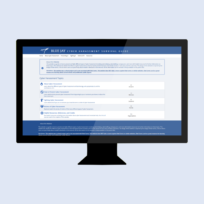 Blue Jay: Cyber Harassment Survival Guide